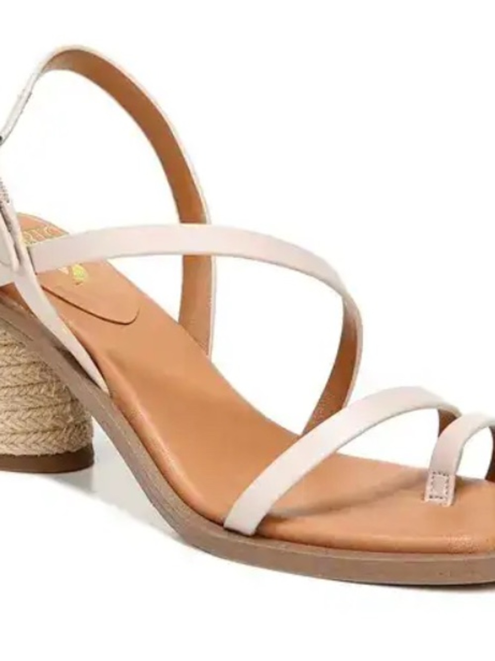 Franco Sarto Women’s crisscross Strappy toe loop Sandal in bone leather size 10